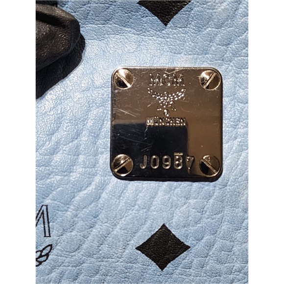 Authentic MCM Visetos Small Side Stud Stark Backpack Munich Blue - Picture 6 of 16